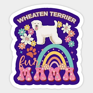 Soft Coated Wheaten Terrier Fur Mama, Soft Coated Wheaten Terrier For Dog Mom, Dog Mother, Dog Mama And Dog Owners Sticker